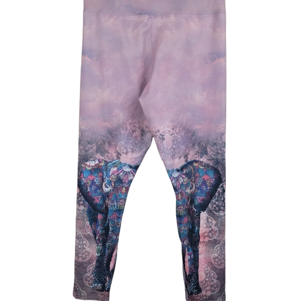EVOLUTION and CREATION Purple Elephant Leggings Women’s‎ Size Medium